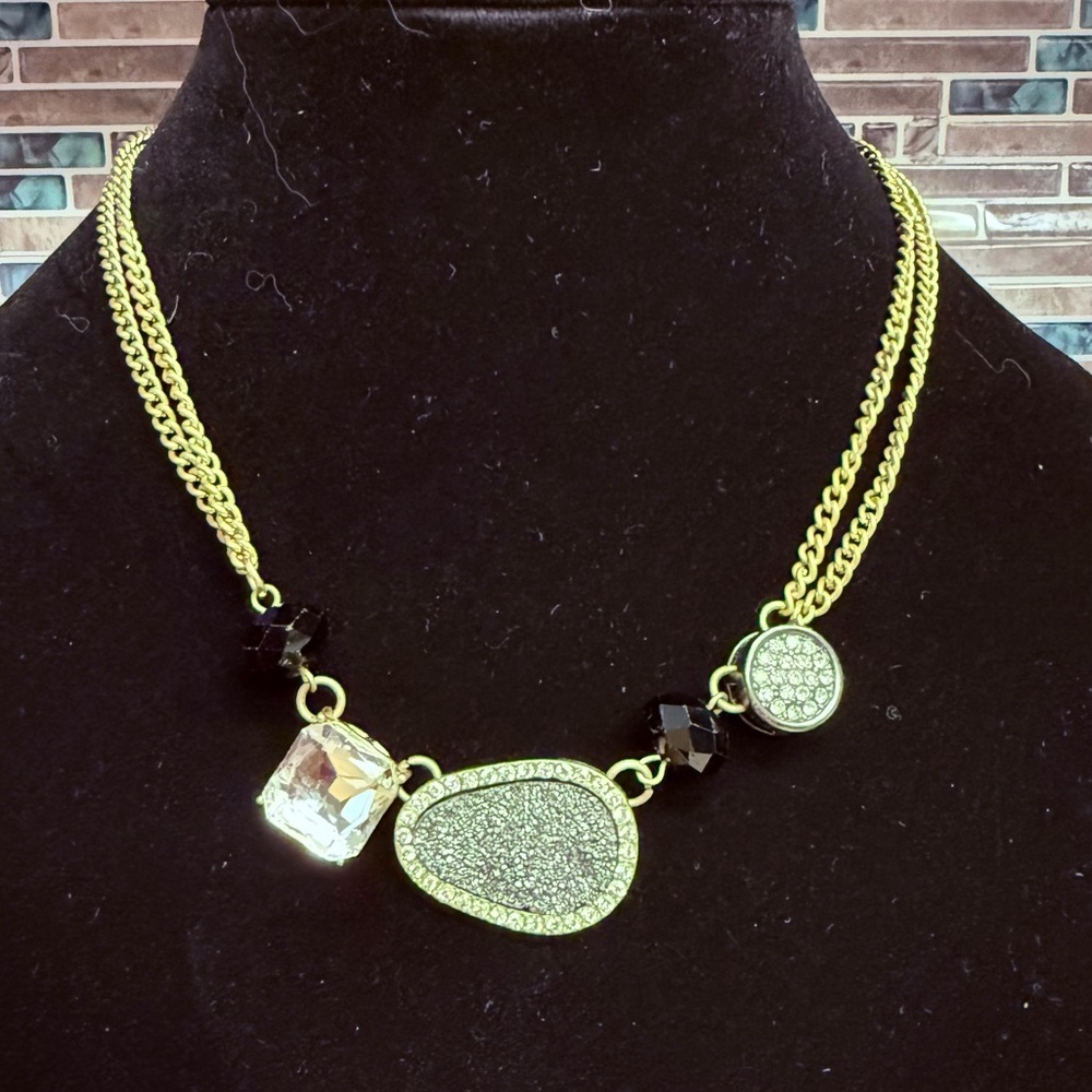 Kenneth Cole Geometric rhinestone necklace